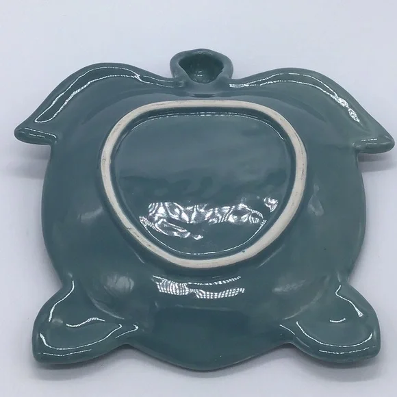 Sea Turtle Ceramic Dish/Bowl Blue Coastal Beach Seaside Decor - Picture 4 of 4